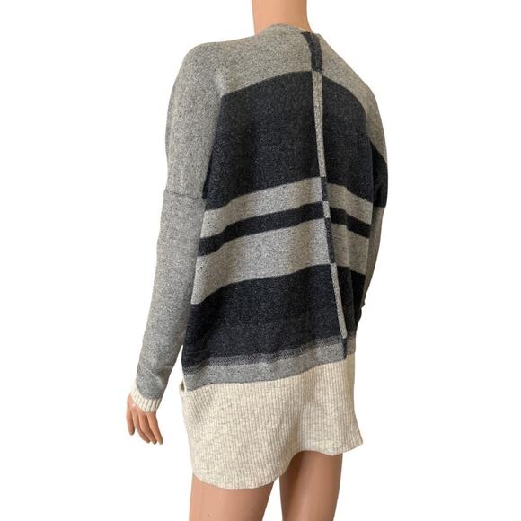 Vince Variegated Wool & Cashmere sweater Cardigan SZ SM striped open front - Picture 3 of 8